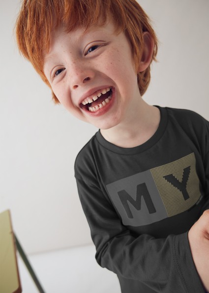 Μπλούζα μακρυμάνικη basic - ΑΝΘΡΑΚΙ 9Y