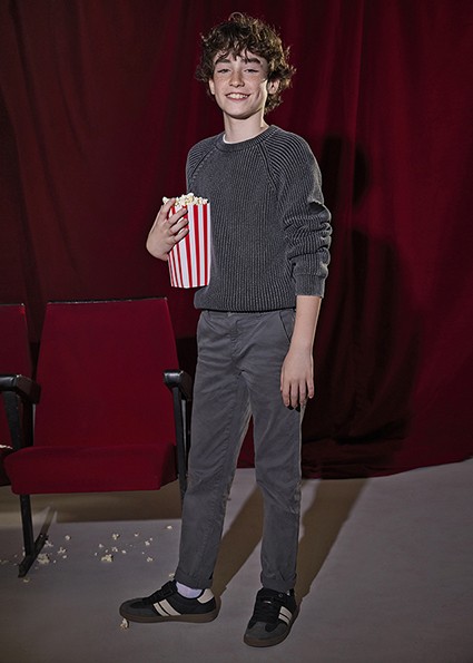 Παντελόνι chino basic - ΑΝΘΡΑΚΙ 12Y