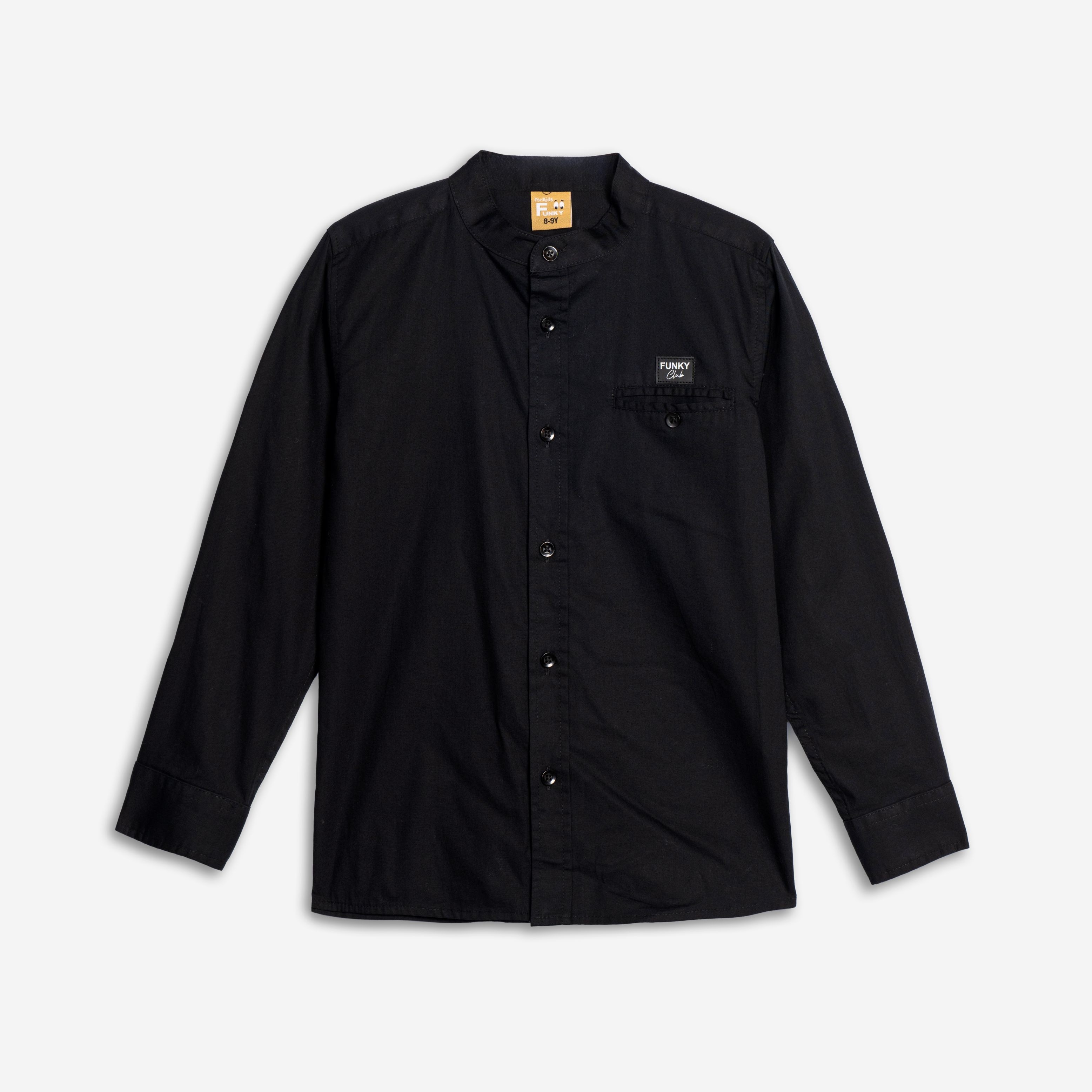 Πουκάμισο ποπλίνα - ΜΑΥΡΟ 14Y