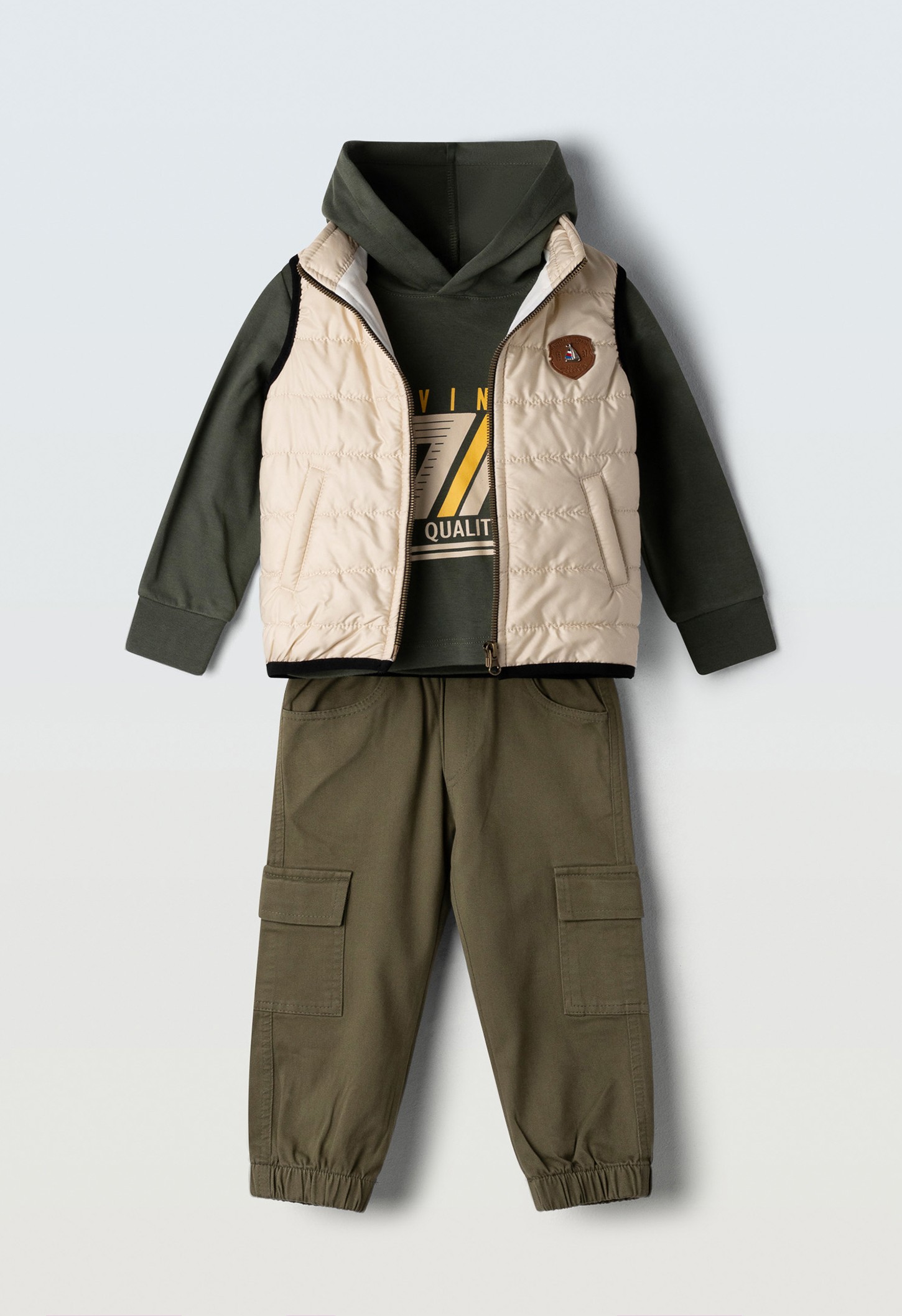 Σετ 3τμχ.με γιλέκο - ΧAKI 6Y