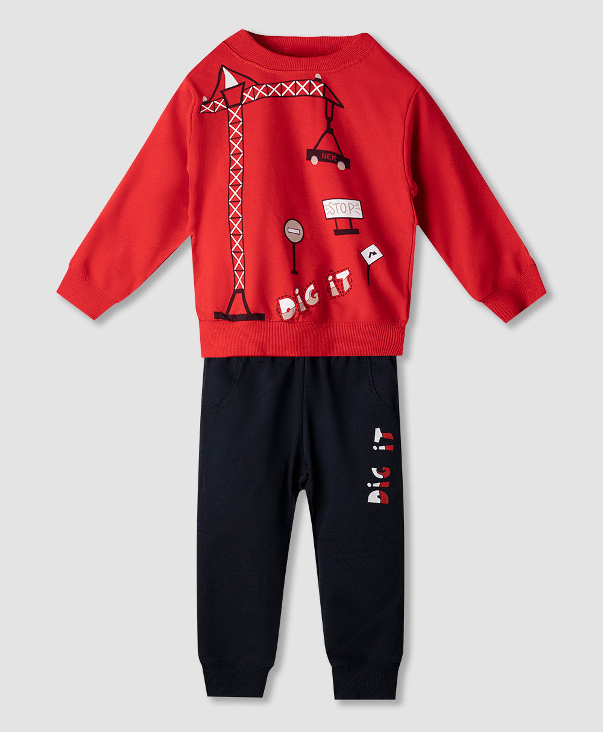 Σετ φόρμα αχνούδιαστη - ΚΟΚΚΙΝΟ 2Y