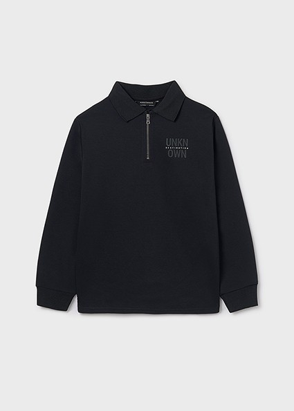 Φούτερ φερμουάρ - ΜΑΥΡΟ 16Y