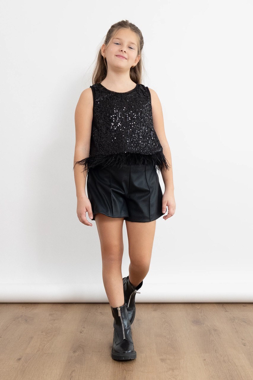 Σετ παγιέτα φτερά μαύρο - ΜΑΥΡΟ 11/12Y