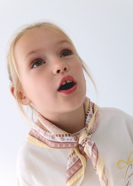 Μπλούζα κοντομάνικη μαντήλι - ΜΠΕΖ 10Y