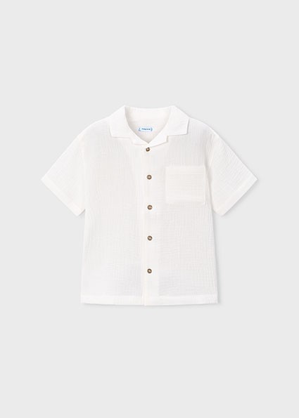 Πουκάμισο κοντομάνικό γκοφρέ - ΚΡΕΜ 8Y