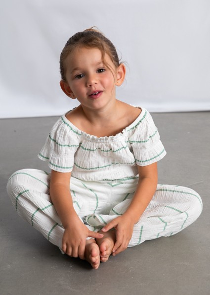 Σετ παντελόνι μακρύ ρίγες - ΕΚΡΟΥ 8Y