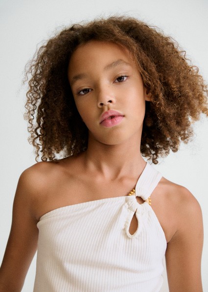 Μπλούζα τιράντες καναλε - ΕΚΡΟΥ 14Y