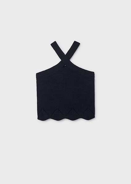 Τοπ πλεκτό halter - ΜΑΥΡΟ 10Y