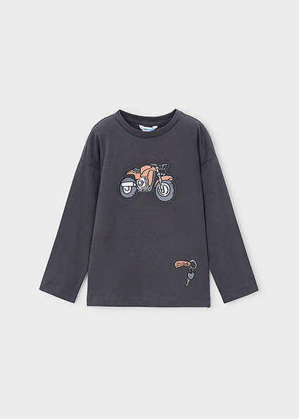 T-Shirt μακρυμάνικο - ΑΝΘΡΑΚΙ 8Y